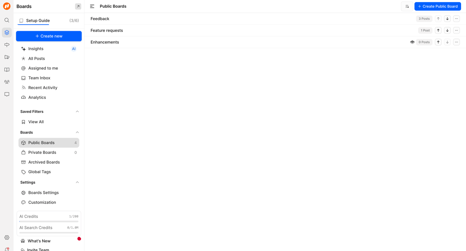 FeatureOS - Public Boards | Nicelydone screen