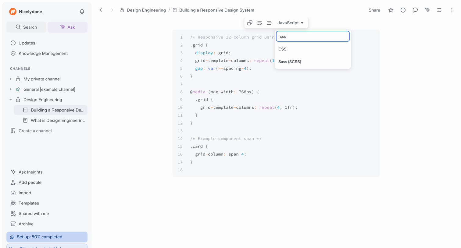 Slite - Building a Responsive Design System screen