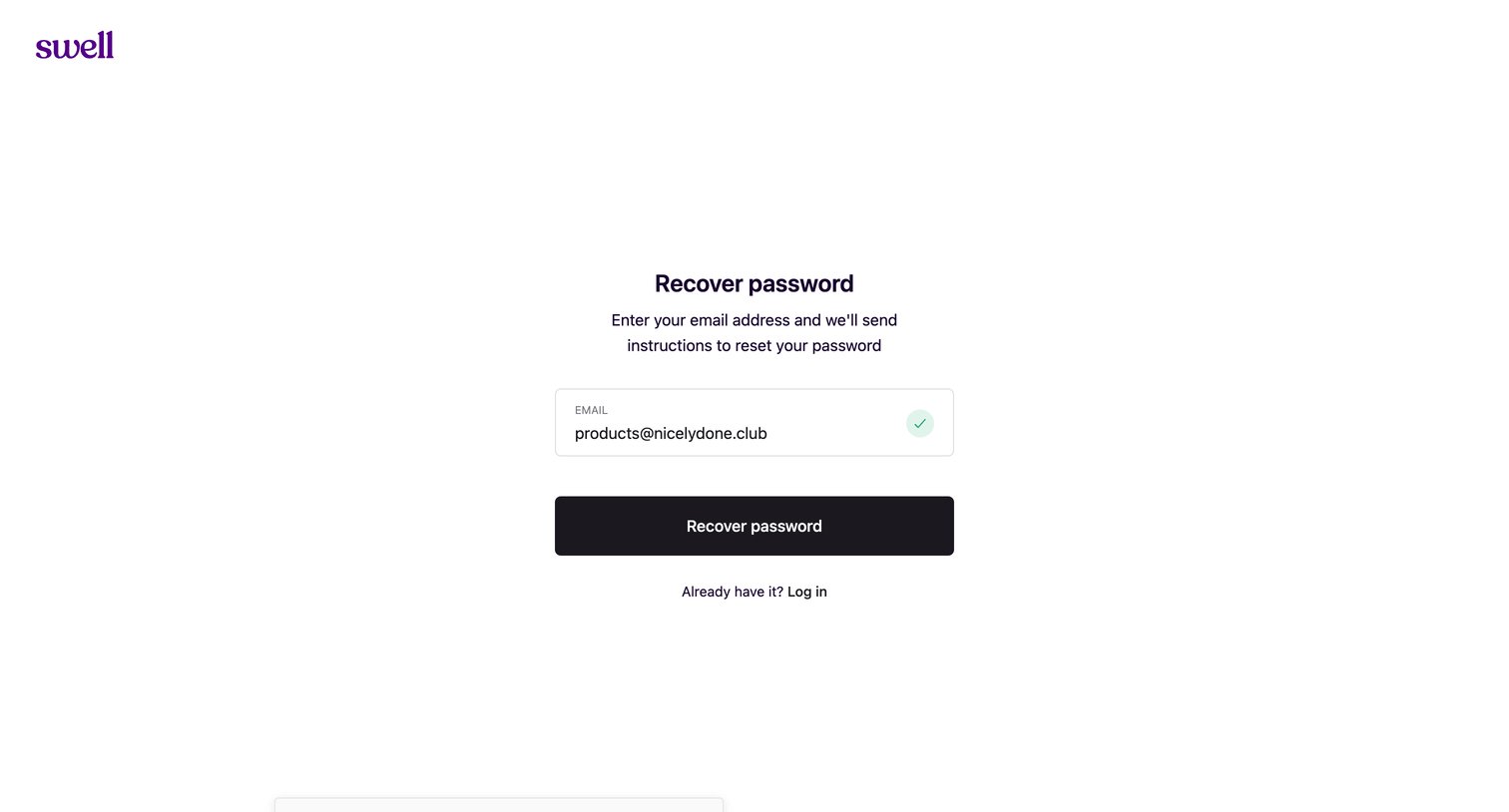 Swell screen
