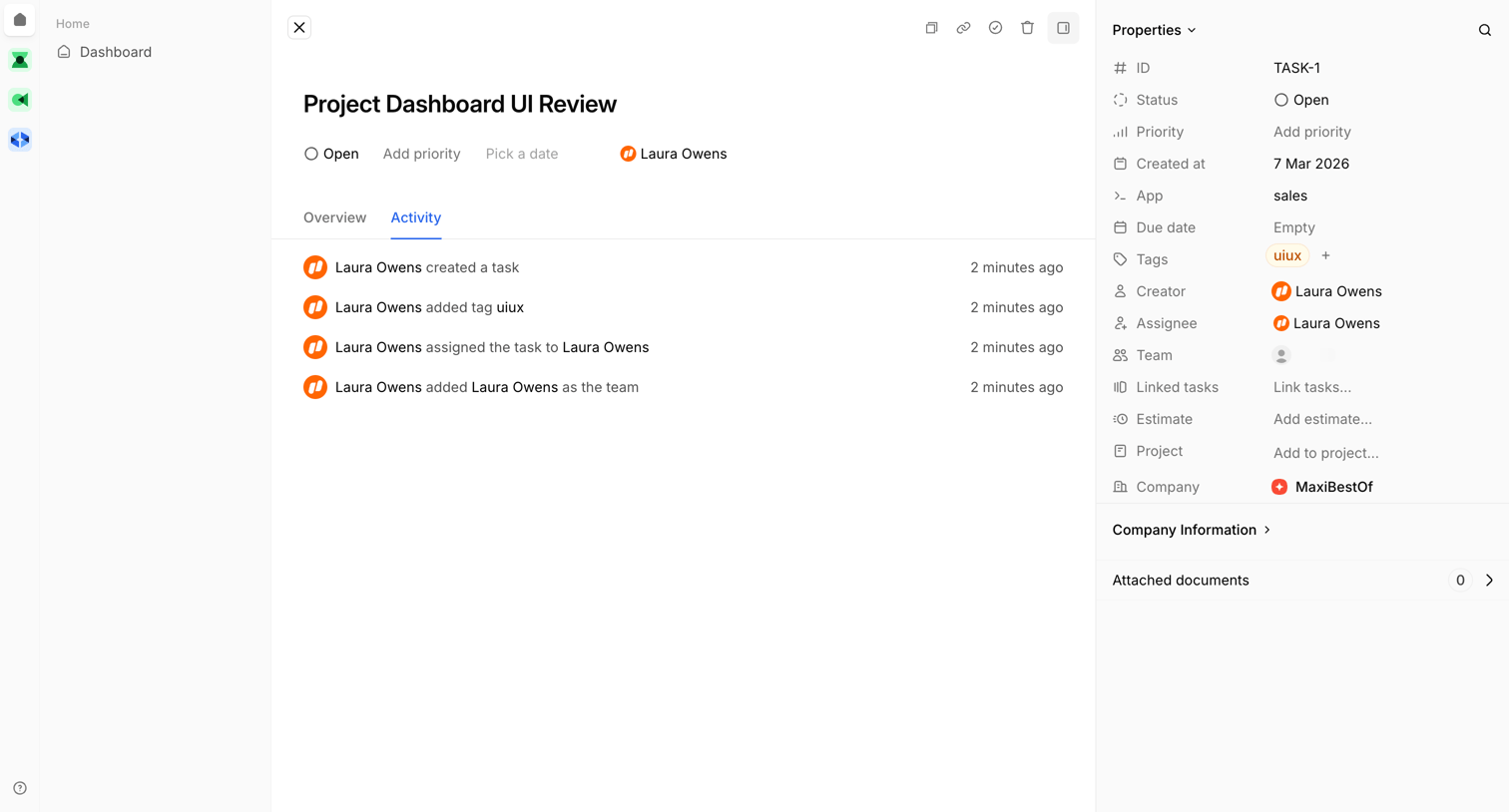 Bird - Project Dashboard UI Review | Bird screen