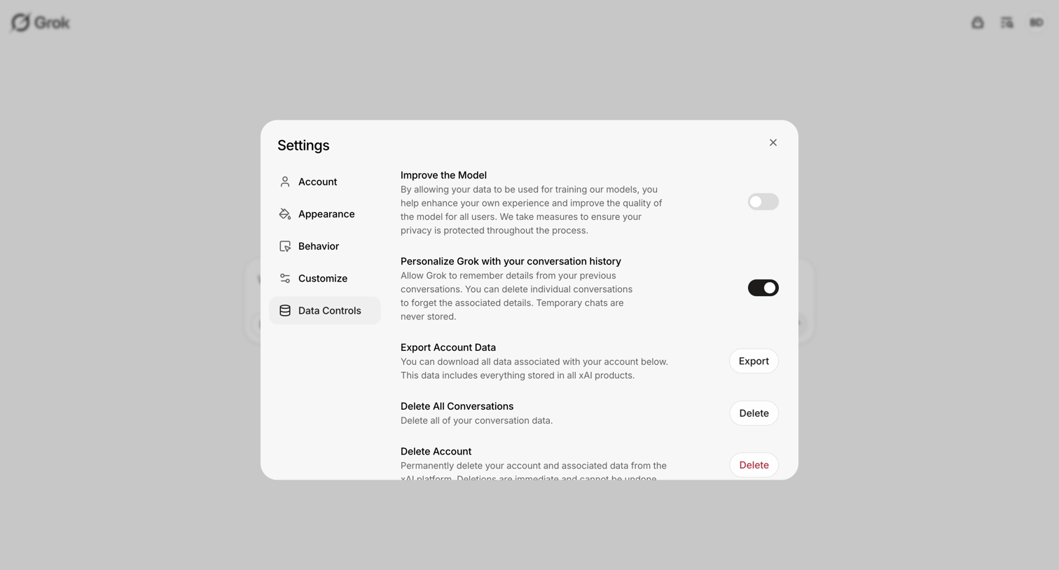 Grok - Discord screen