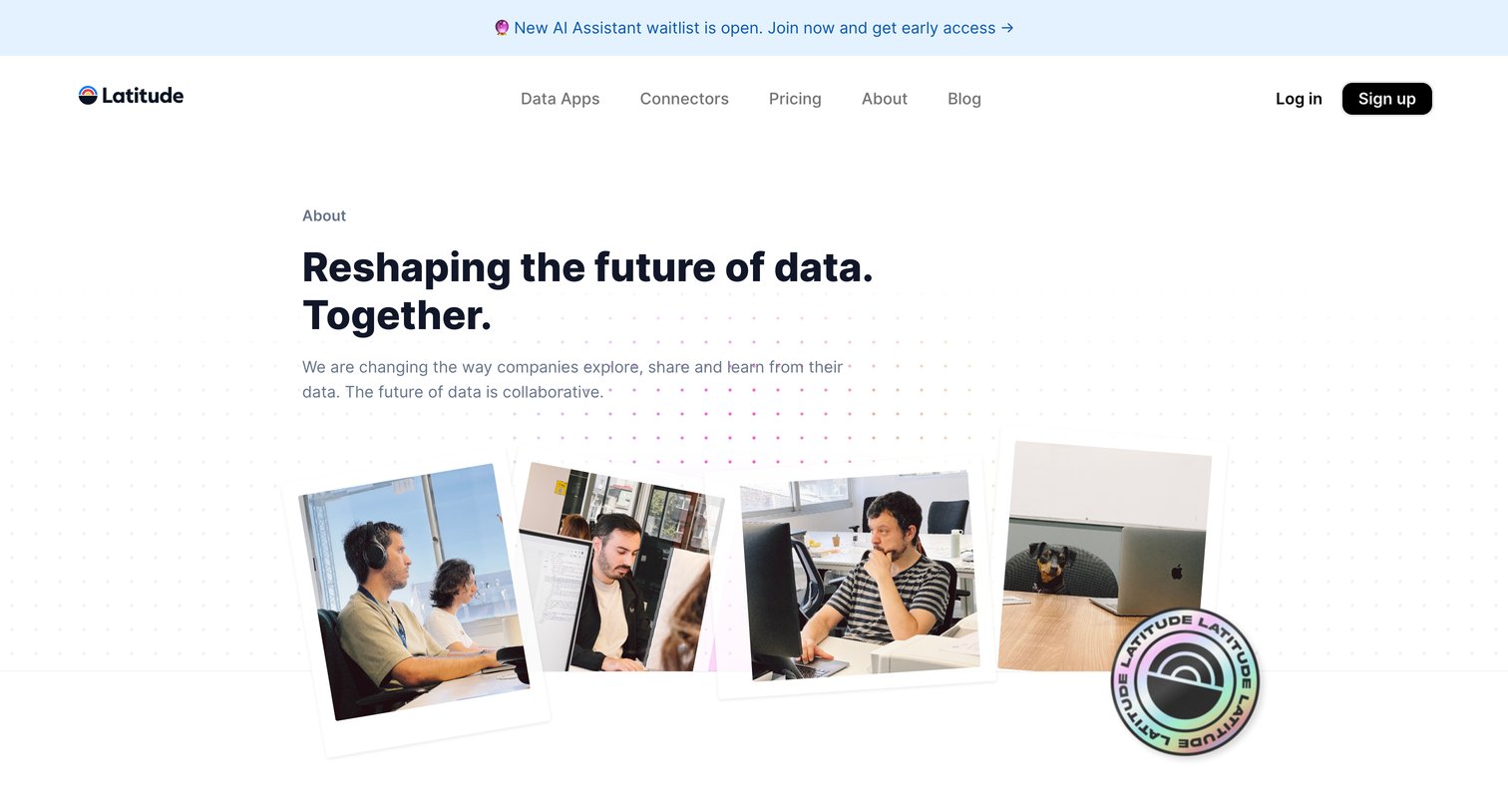 Latitude - Latitude — Explore your data. Collaboratively. screen