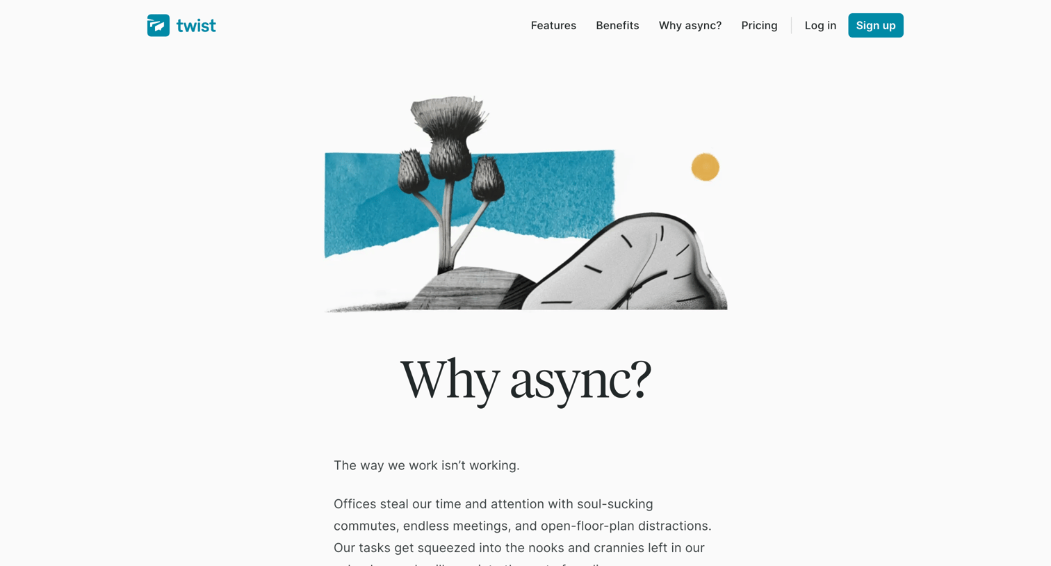 Twist - Why async Discover a better way to work together | Twist screen