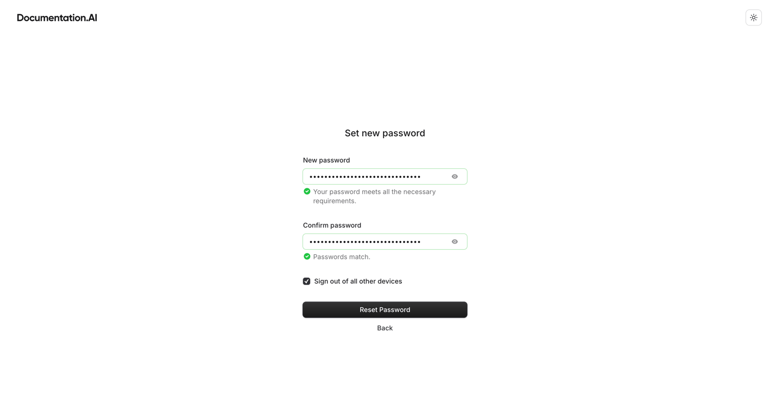 Documentation.AI - Dashboard - Documentation.AI screen