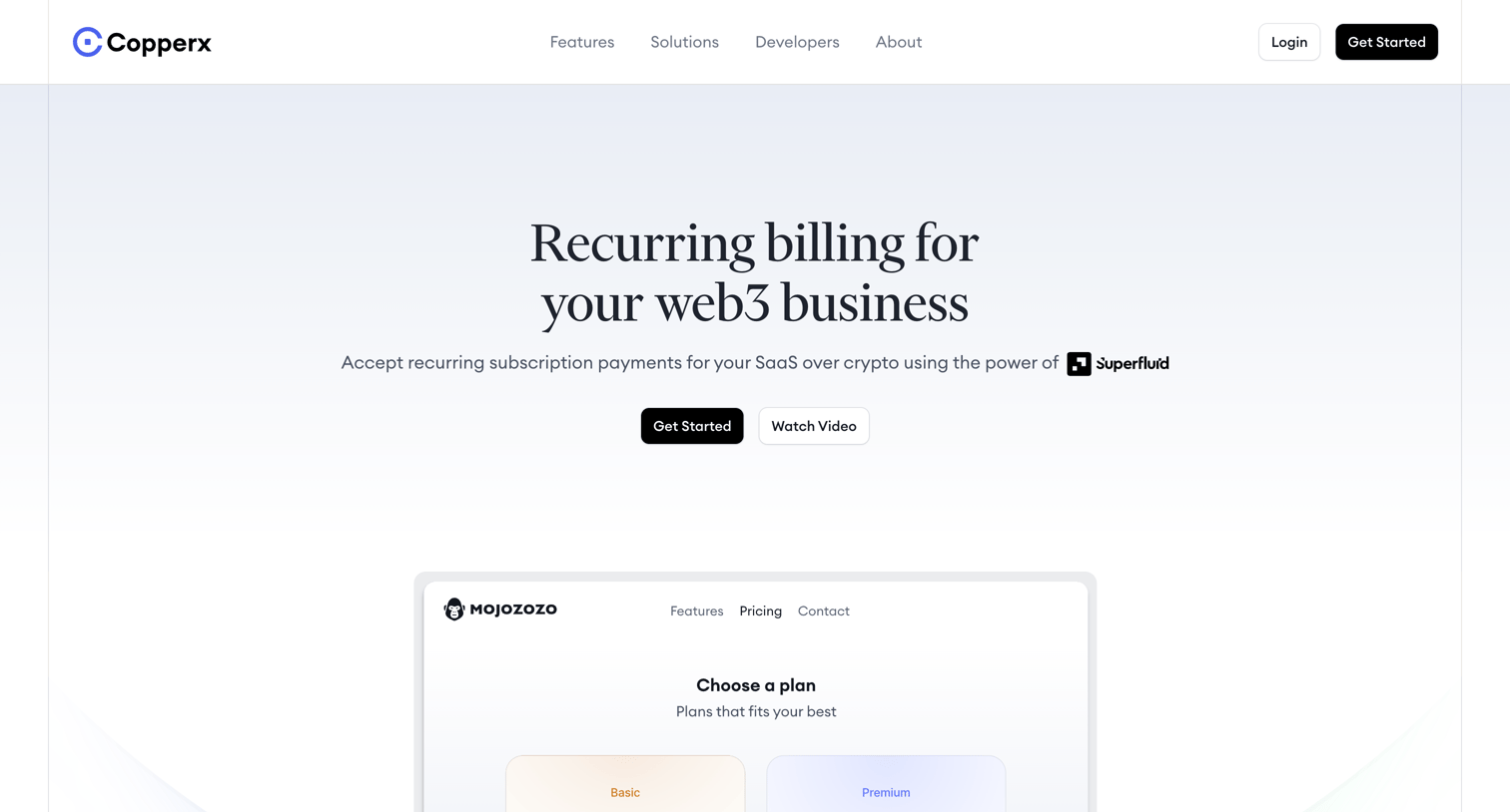 Copperx - Recurring Billing | Subscriptions for Crypto - Copperx screen