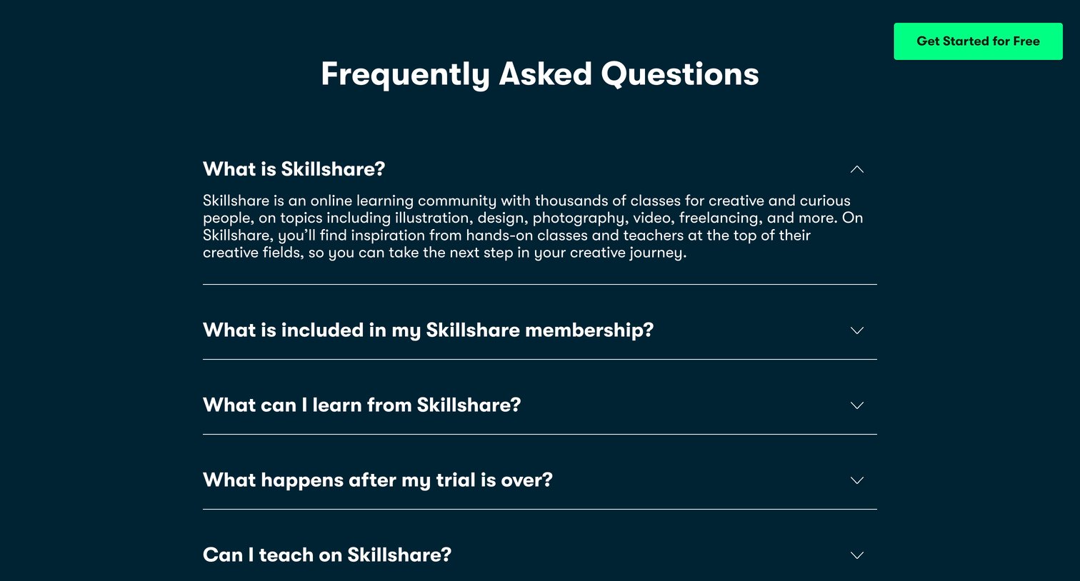 Skillshare - Online Classes for Creatives | Skillshare screen