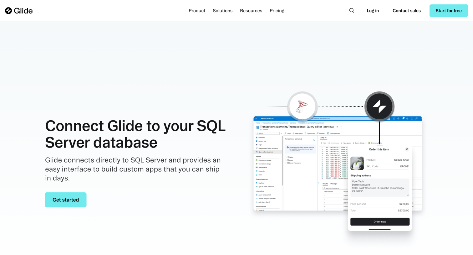 Glide - Build Custom No-Code Apps with Glide Apps and Microsoft SQL Server. screen