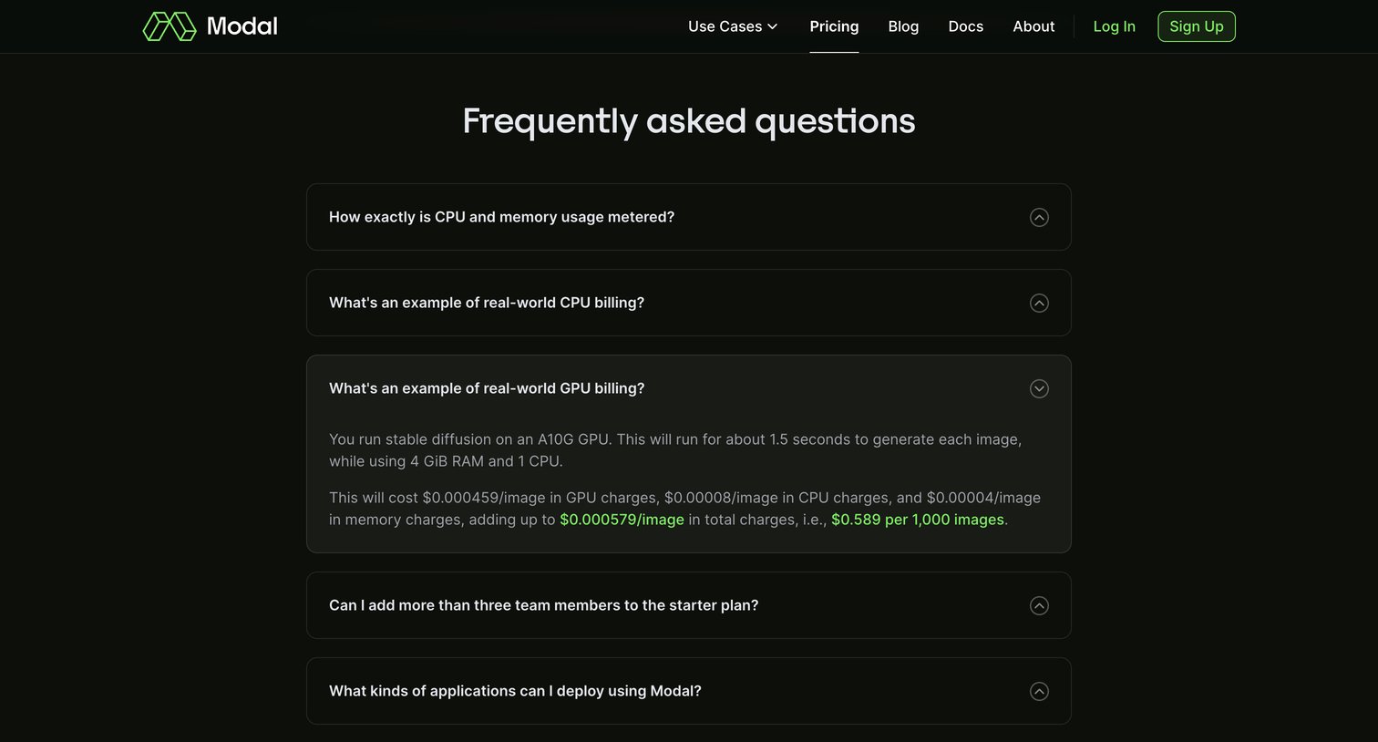 Modal screen