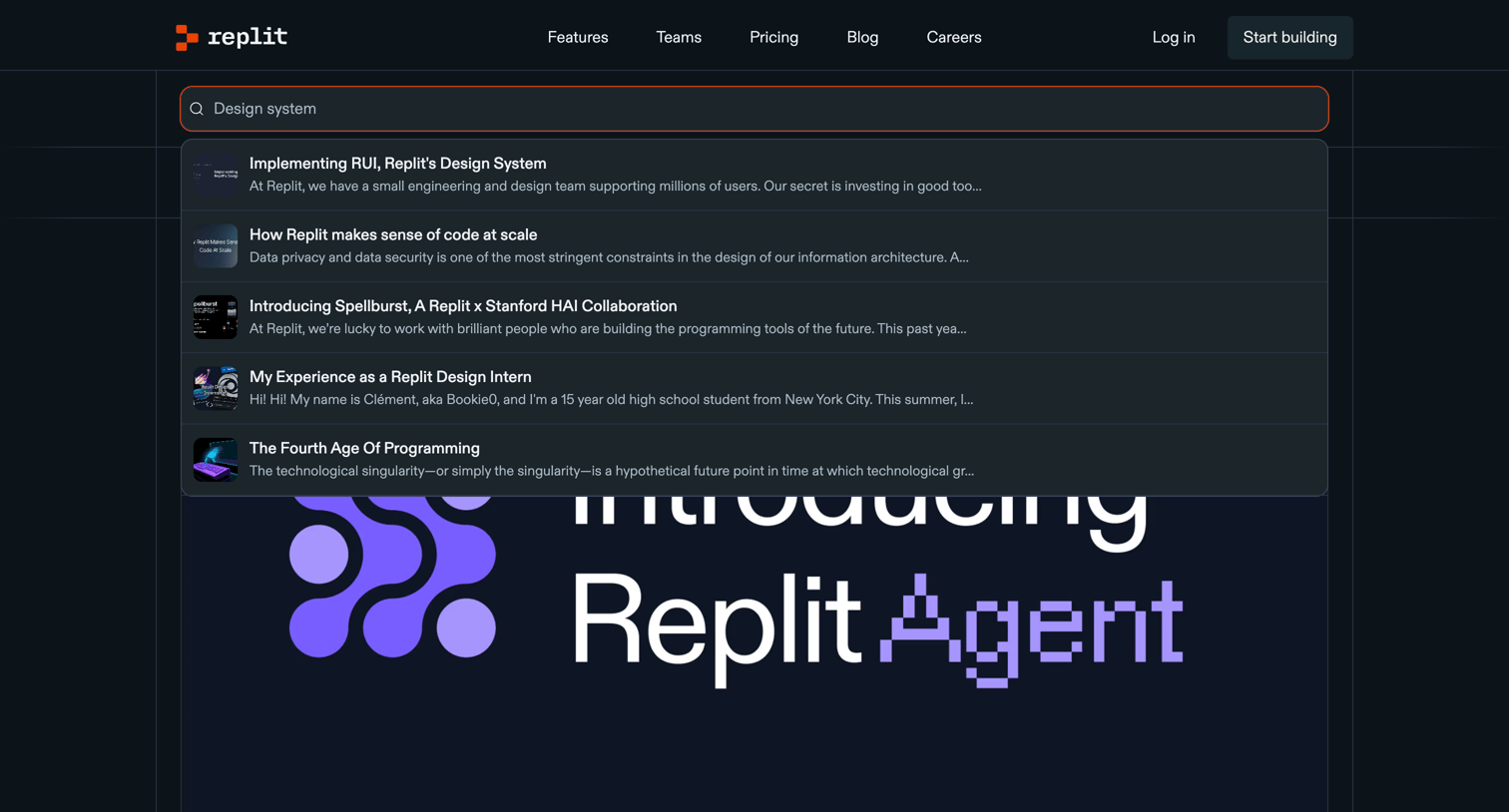 Replit - Replit — Replit Blog – Product updates from the team screen