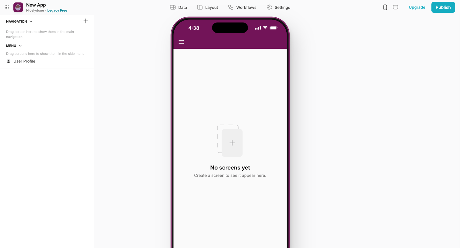 Glide - New App · Glide screen