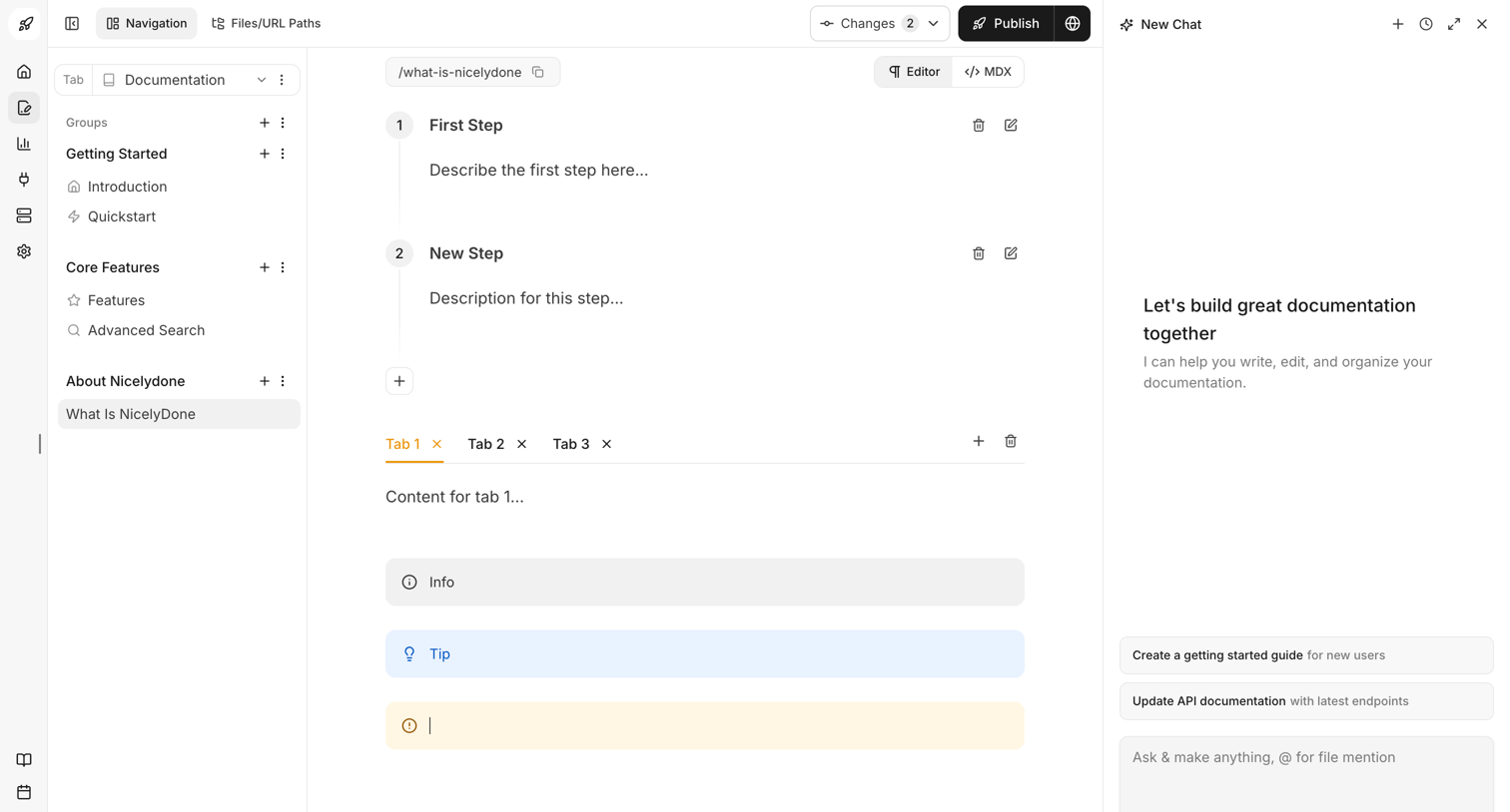 Documentation.AI - Dashboard - Documentation.AI screen