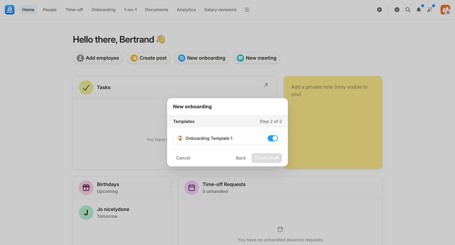Aboard - Dashboard | Aboard screen