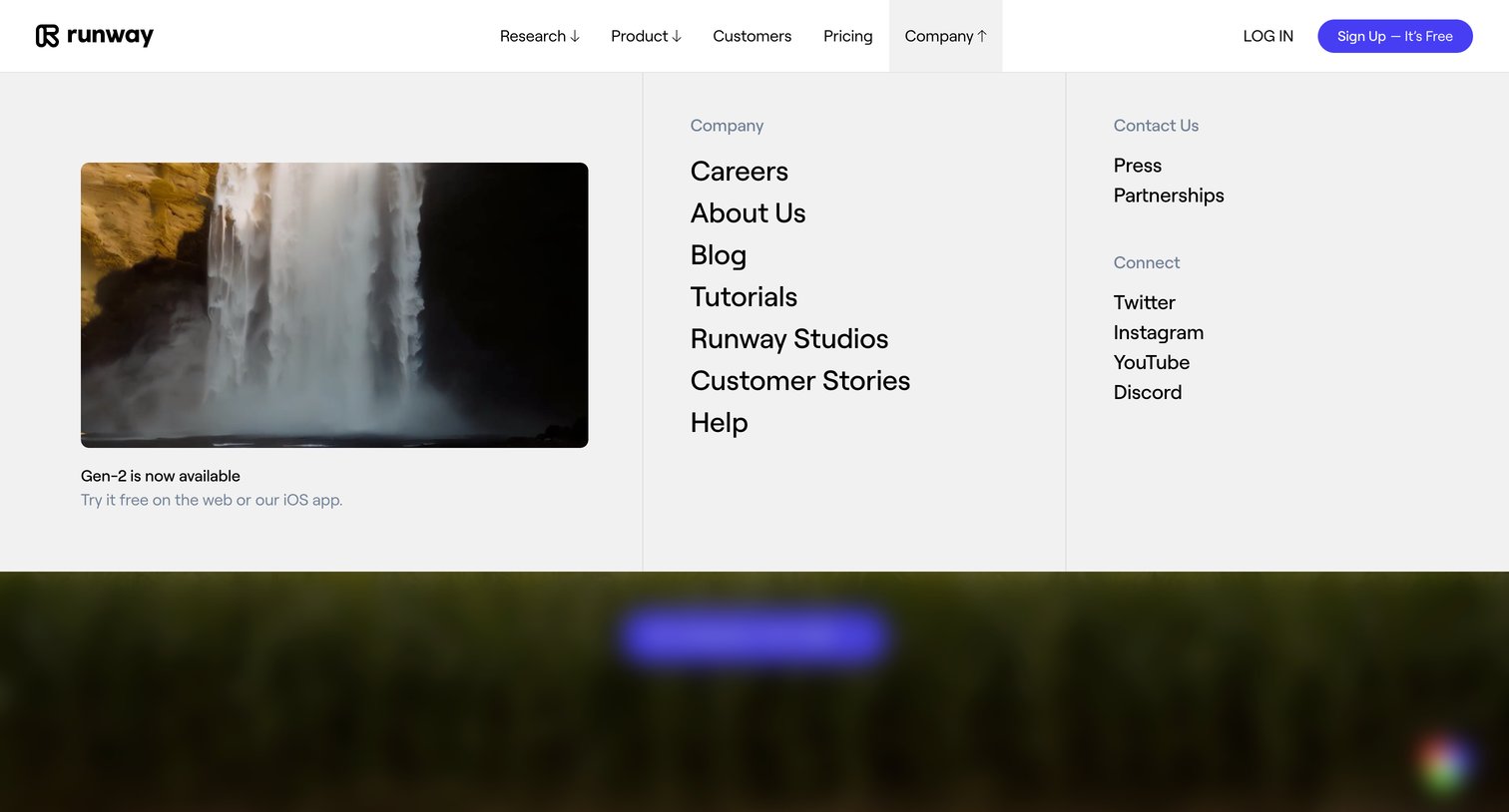 Runway - Runway - Advancing creativity with artificial intelligence. screen