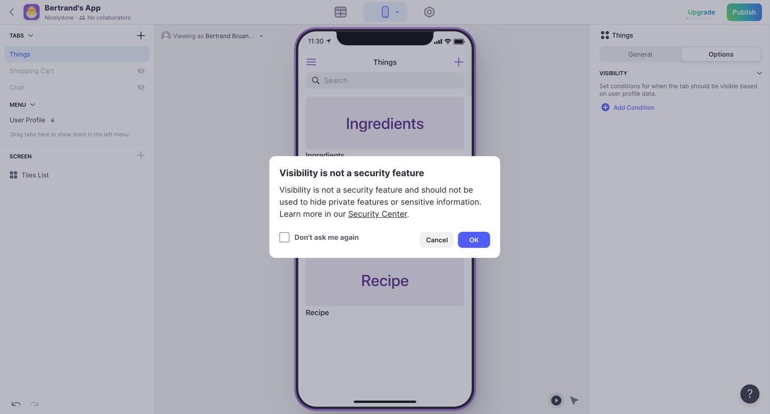 Bertrands App · Glide from Glide