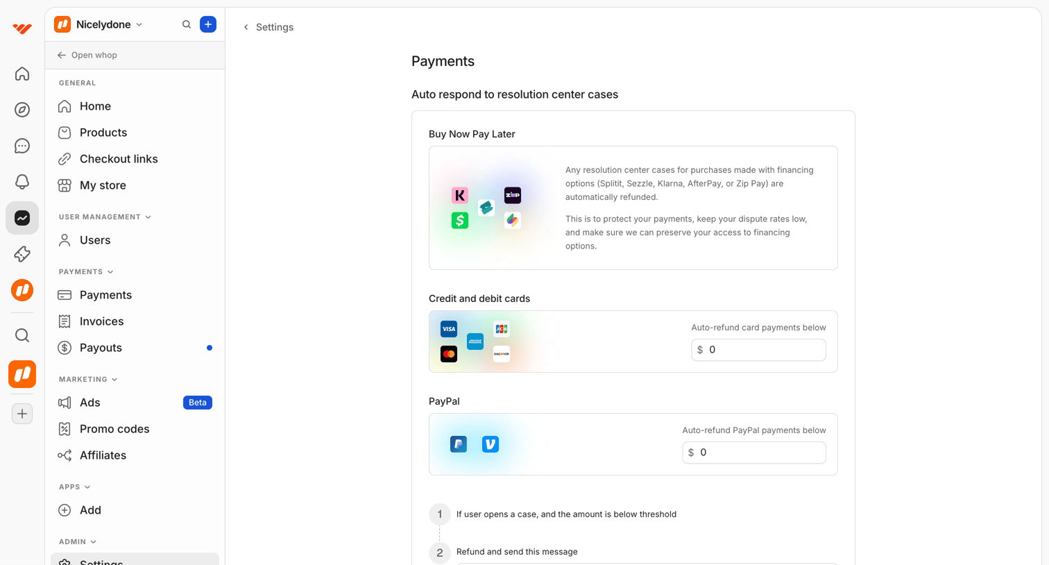 Whop - Dashboard | Whop screen