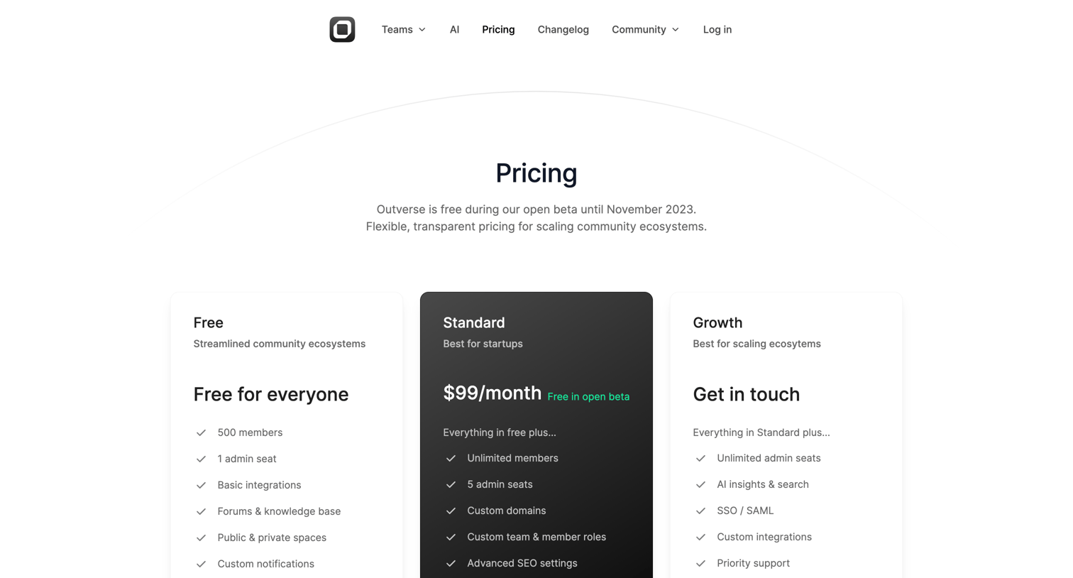 Outverse - Pricing screen