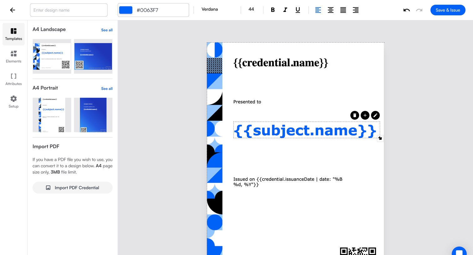 Dock - Dock Certs screen