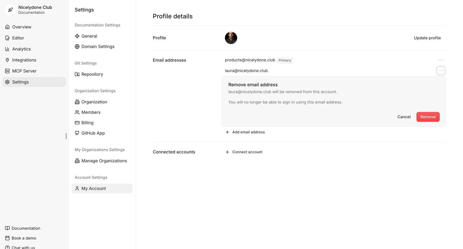 Documentation.AI - Dashboard - Documentation.AI screen