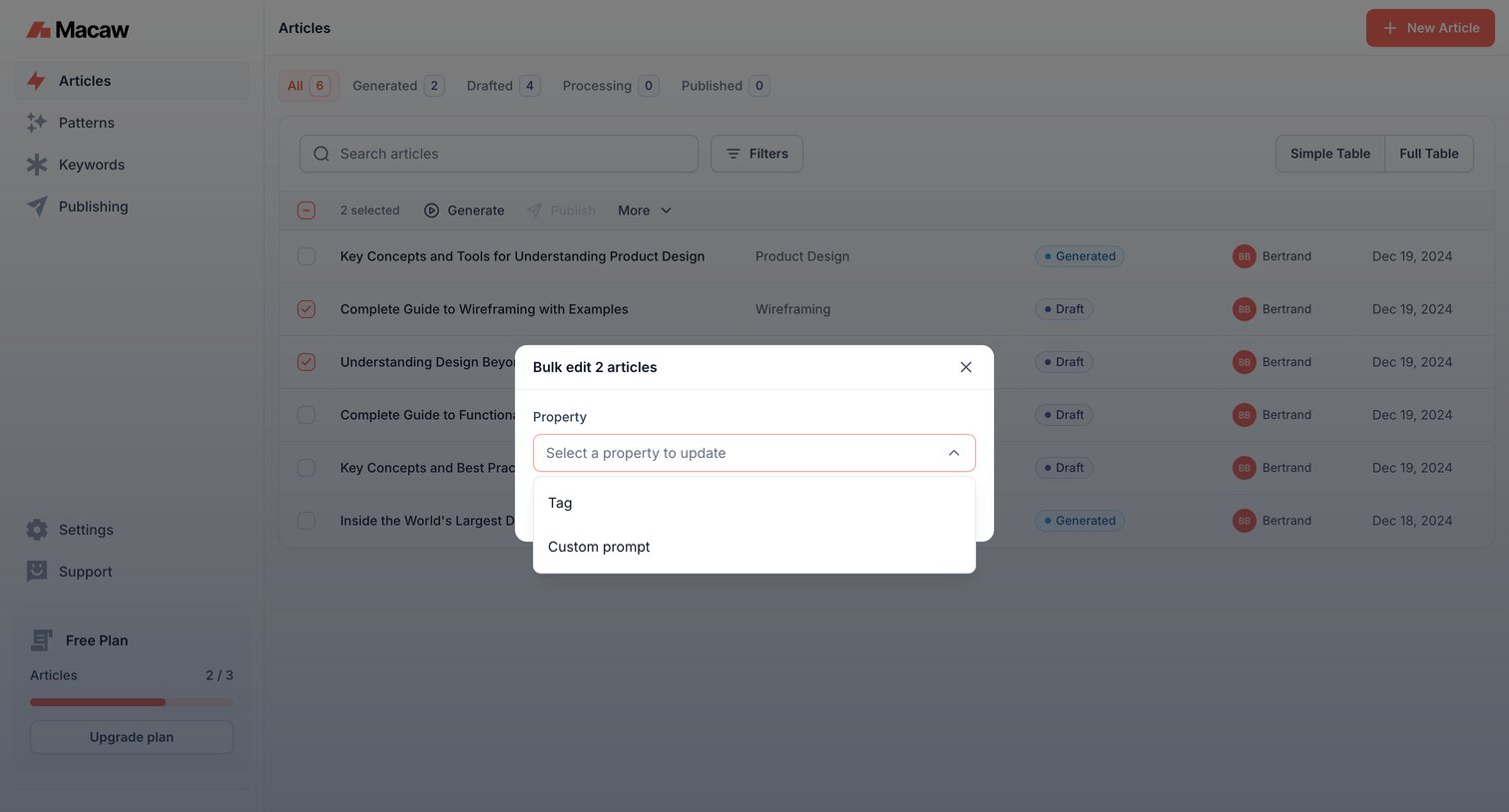 Macaw - Articles | Macaw screen