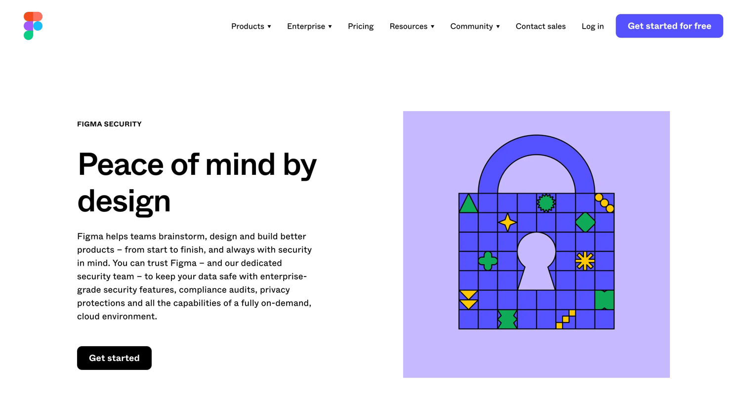 Figma - Figma Security | Peace of Mind by Design screen
