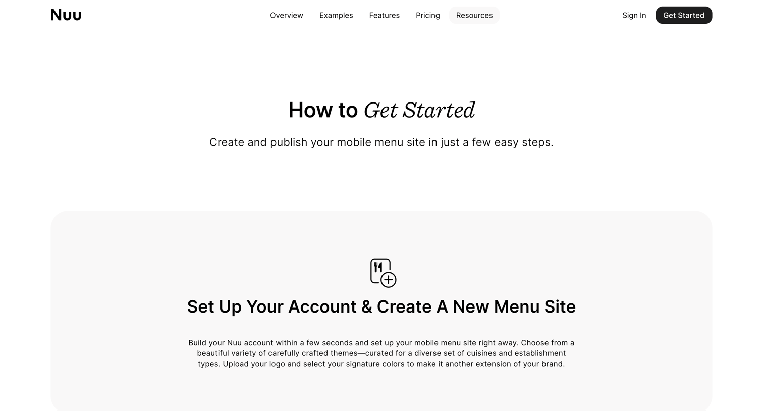 Nuu - Nuu · How to Get Started screen