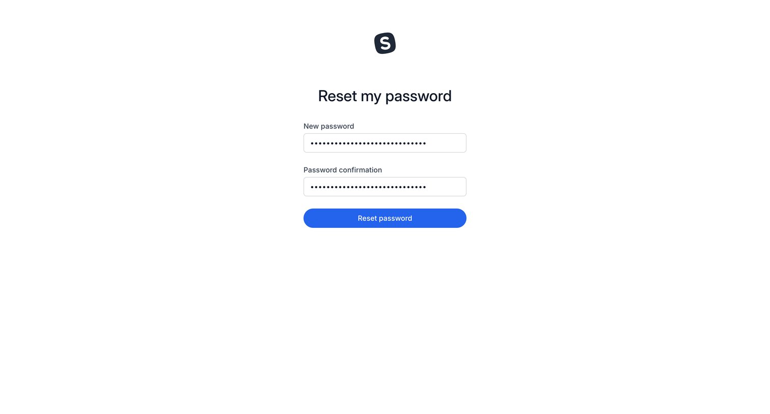SavvyCal - Reset my password screen
