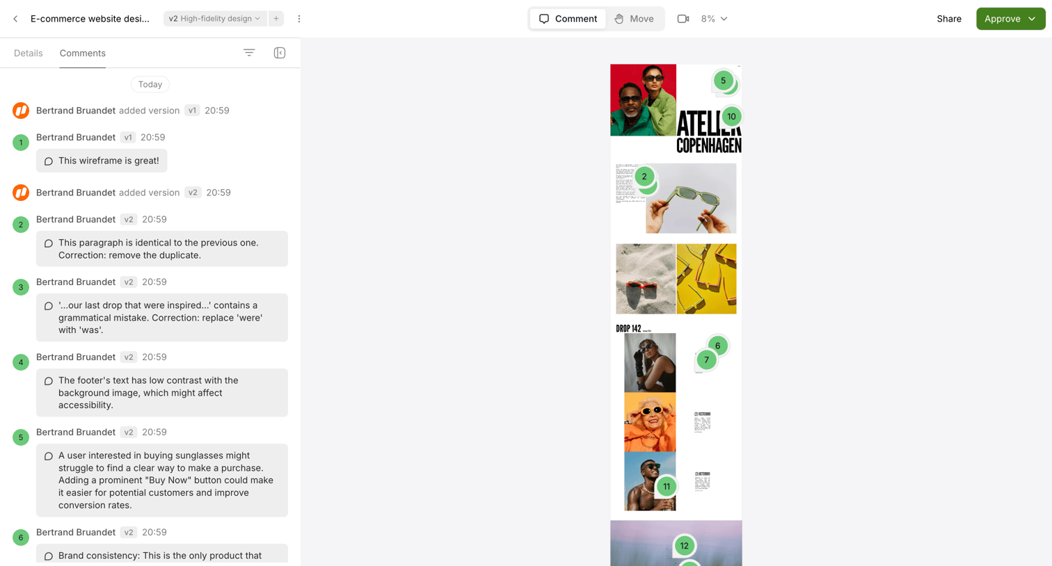 Workflow screen