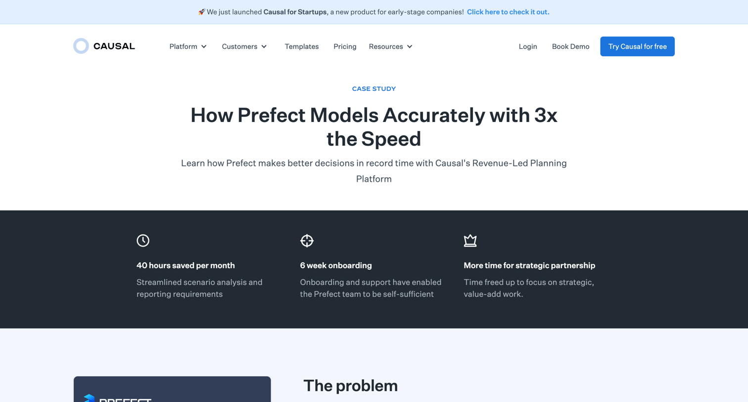 Causal - Case Study Prefect screen