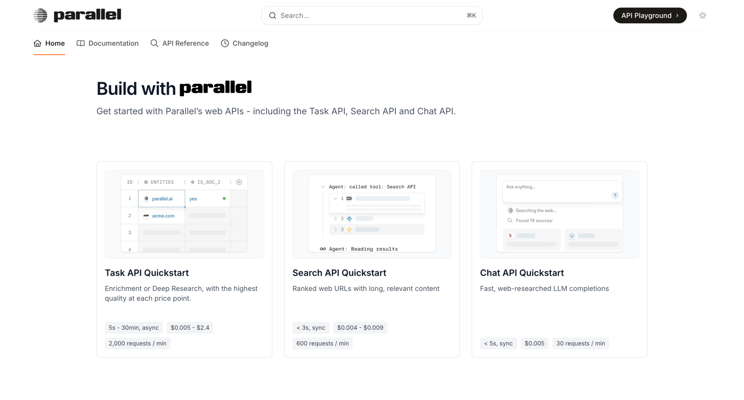 Parallel - Parallel Documentation - Parallel screen