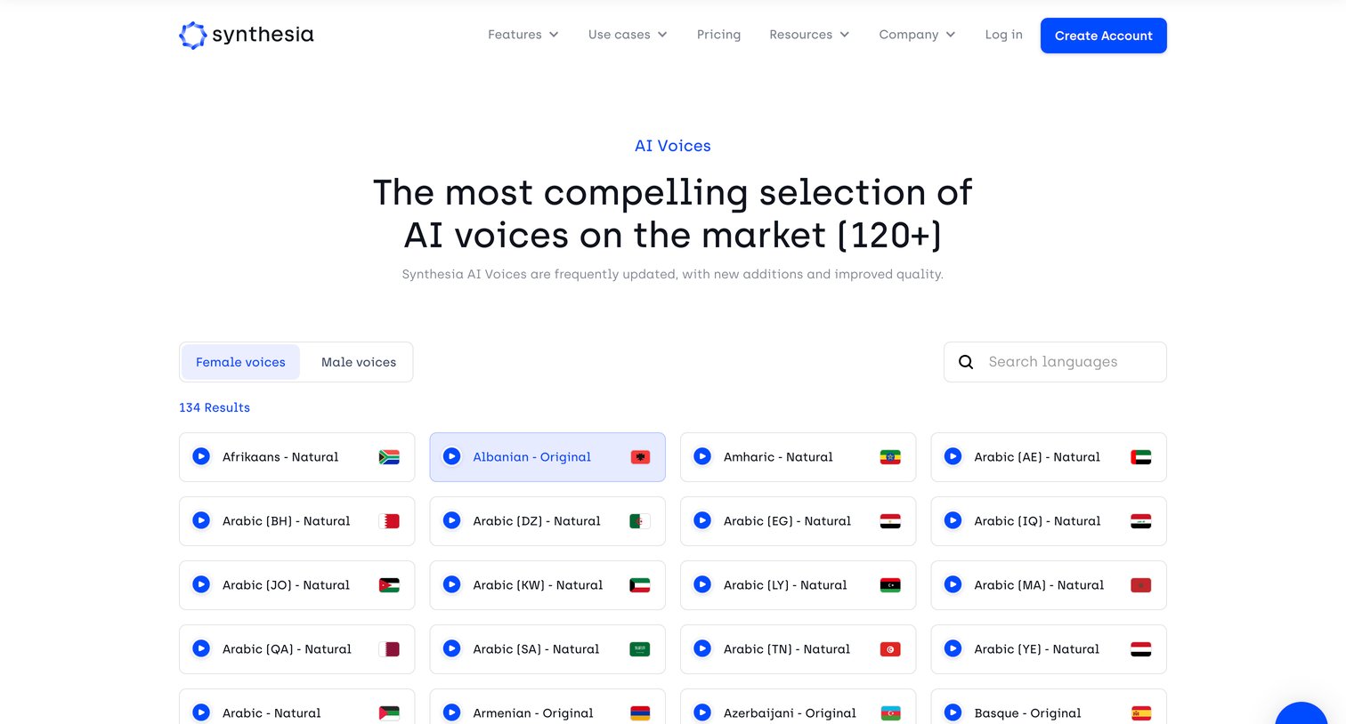 Synthesia - Make Videos in 120+ Languages in 5 Mins | Hear All Languages screen