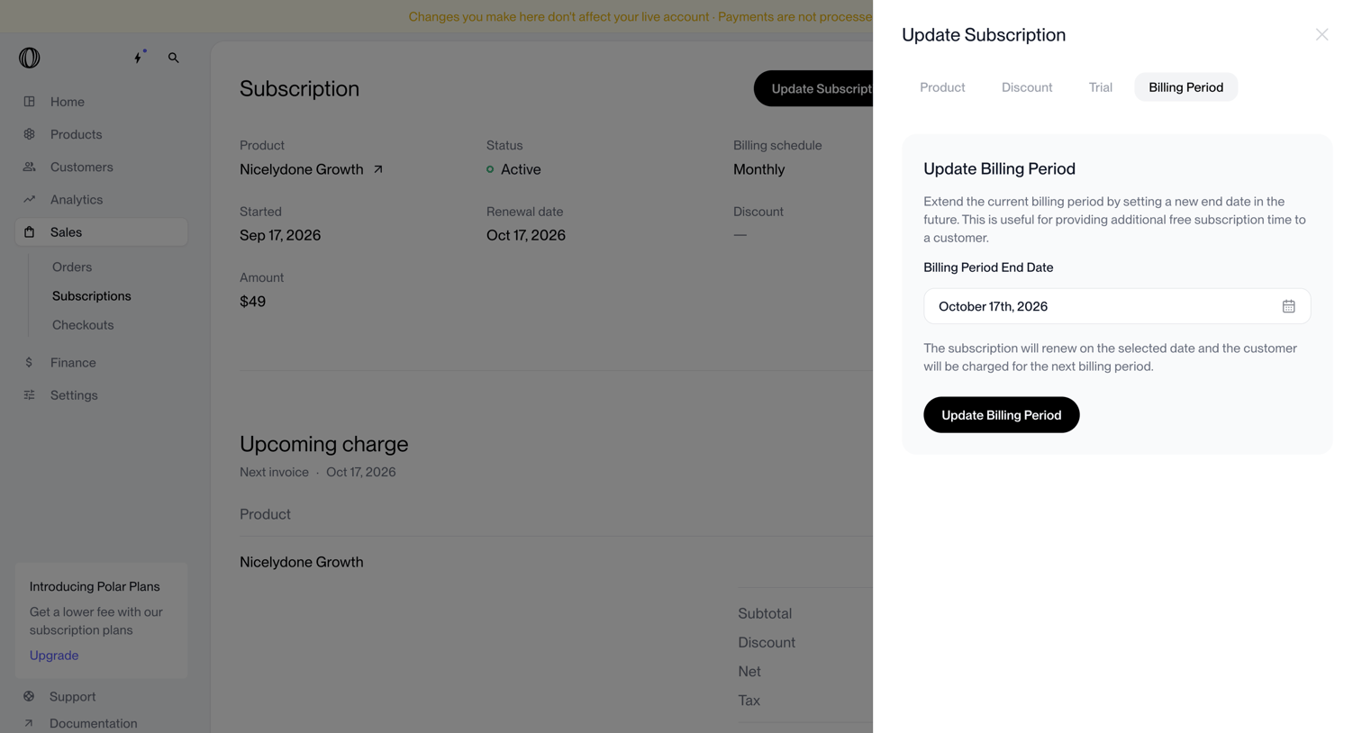 Polar - Subscription | Nicelydone | Polar screen