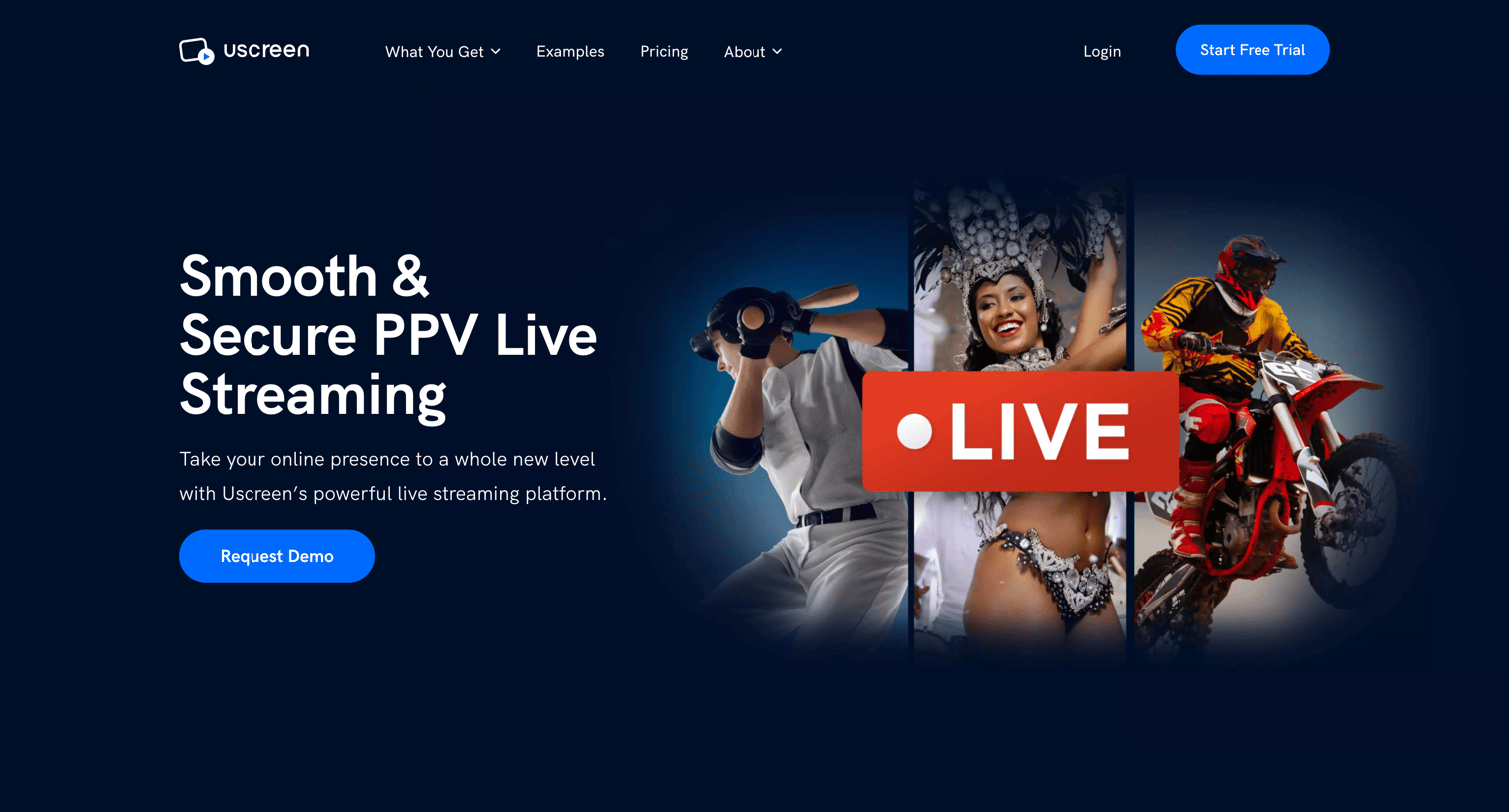 Uscreen - Deliver Secure | Superior PPV Live Stream Events Uscreen screen