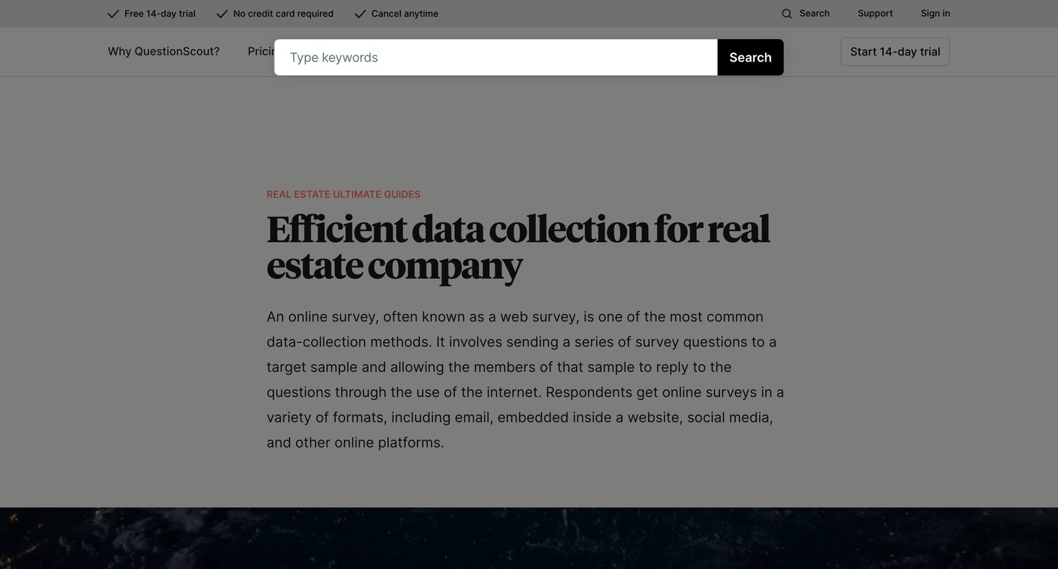 QuestionScout - Efficient data collection for real estate company | QuestionScout screen