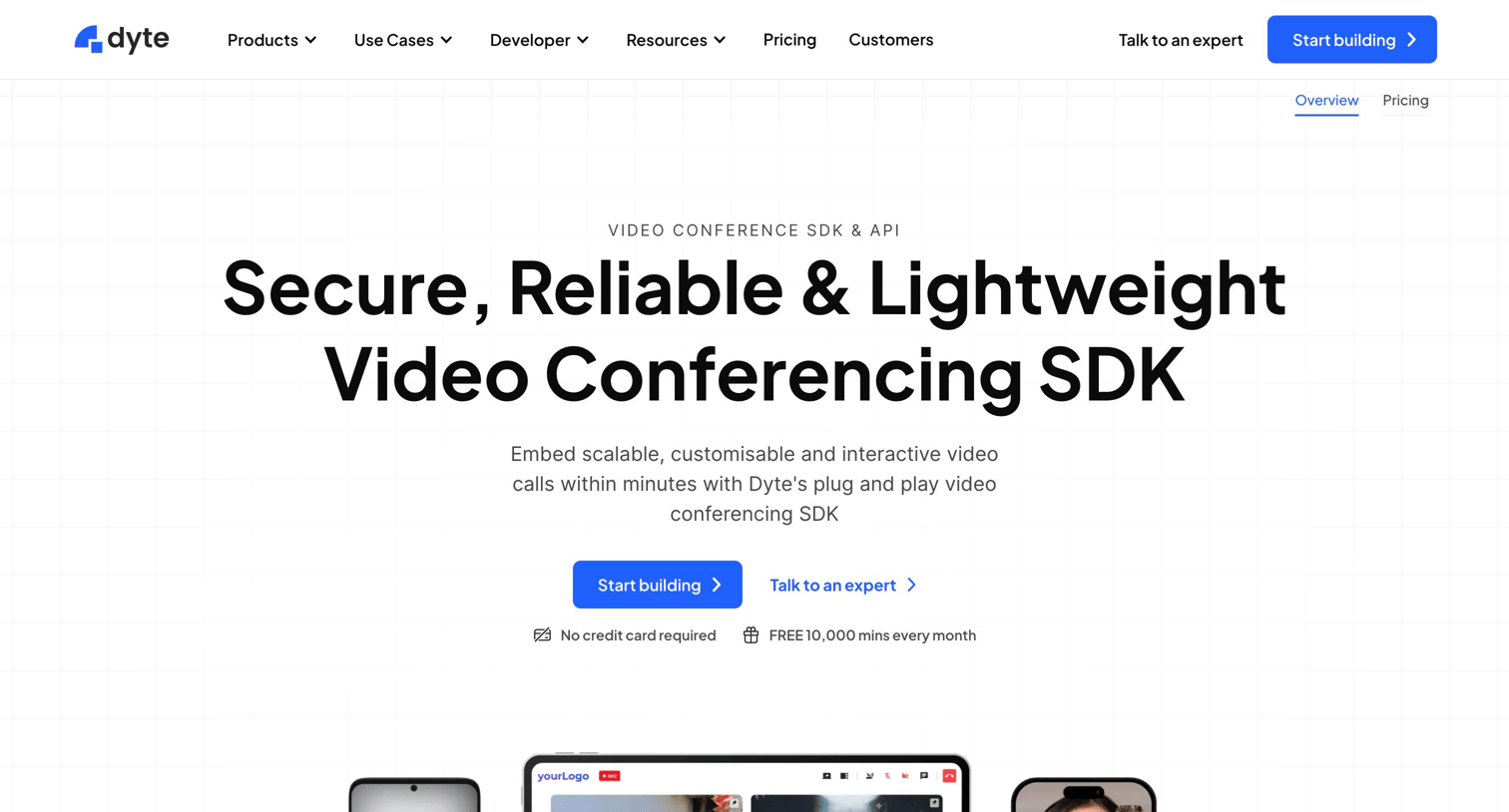 Dyte - Fastest Video Conferencing SDK and API Integration | Dyte screen