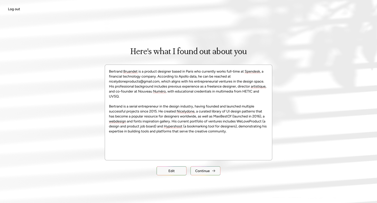 Cofounder screen