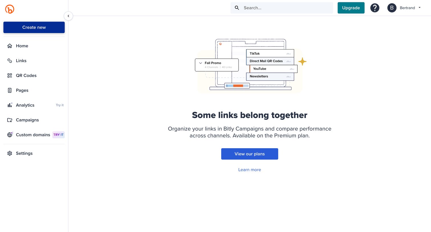 Bitly - Bitly | Campaigns screen