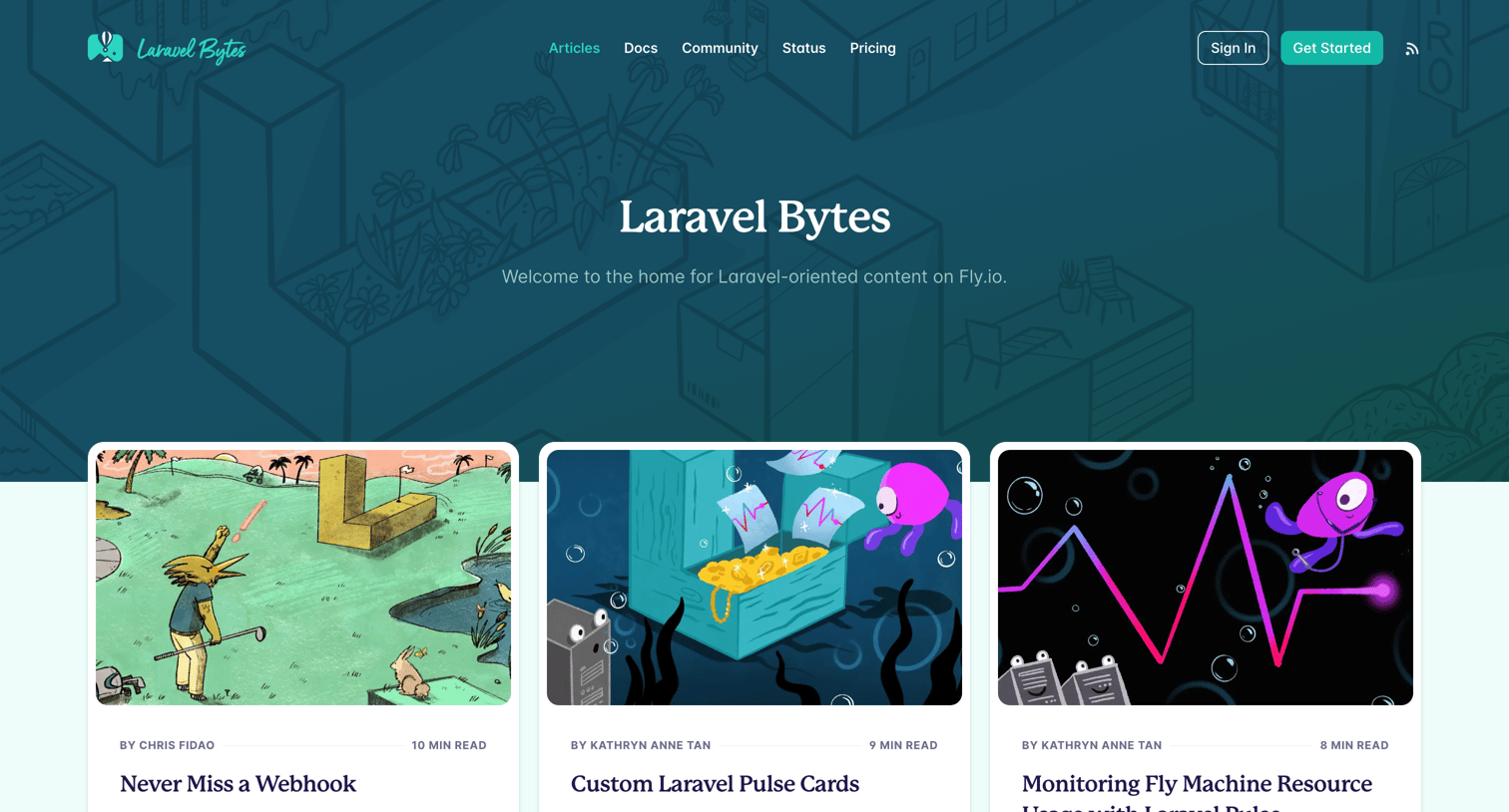 Fly - Laravel Bytes screen