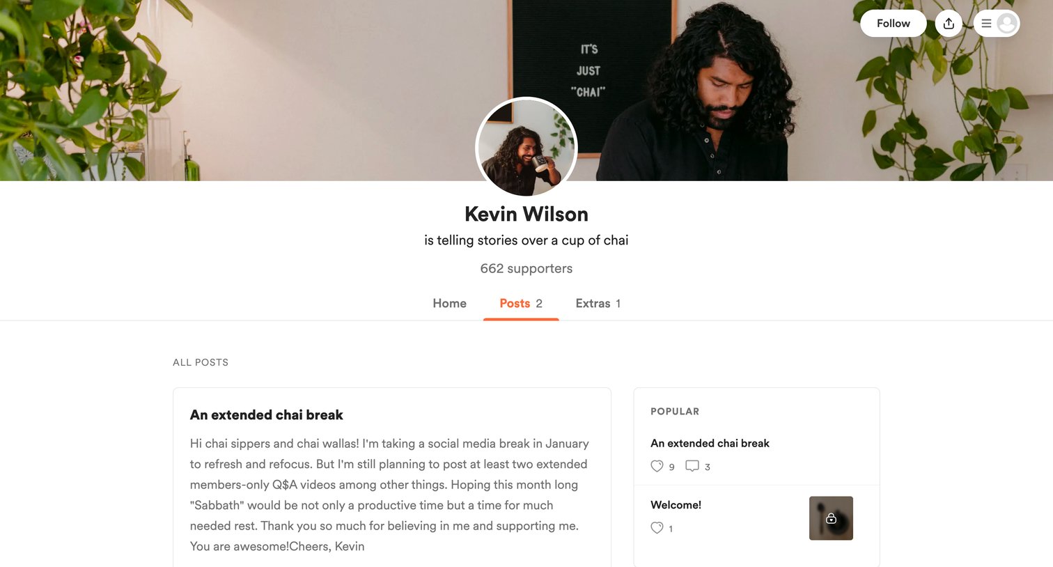 Buy Me a Coffee - Posts | Kevin Wilson screen