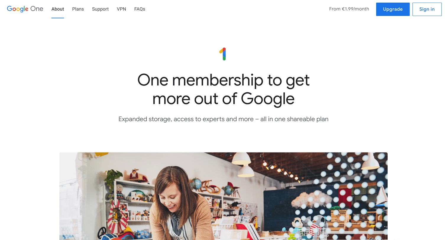Google One - Google One – Cloud Storage, automatic phone backup, VPN and more screen