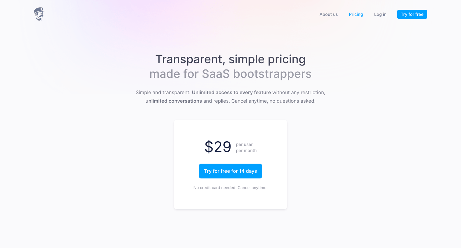 Fernand - Affordable customer support software pricing — Fernand screen