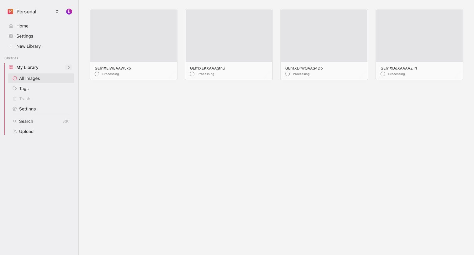 Raster - My Library | Personal screen