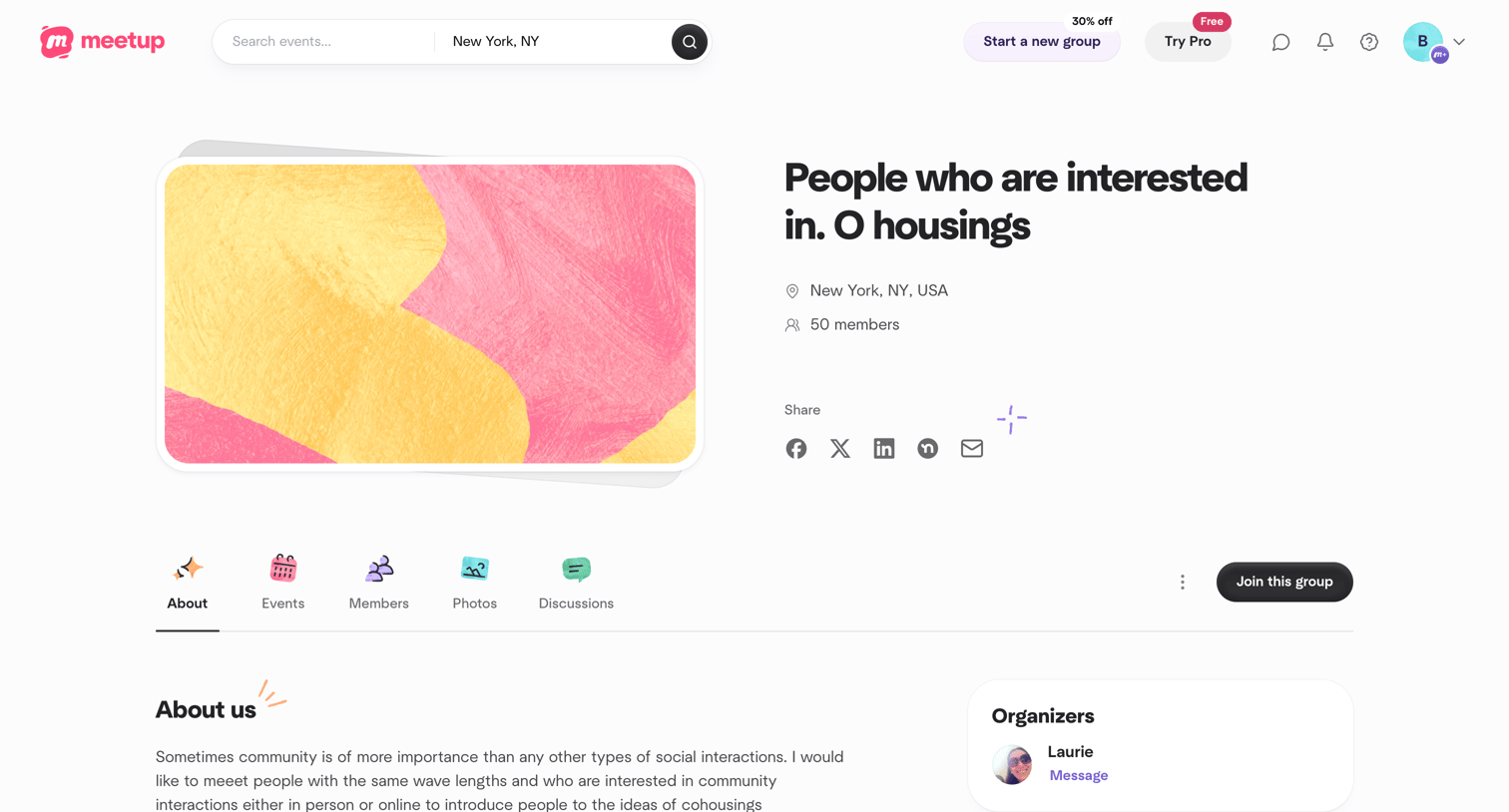 Meetup - People who are interested in. O housings | Meetup screen