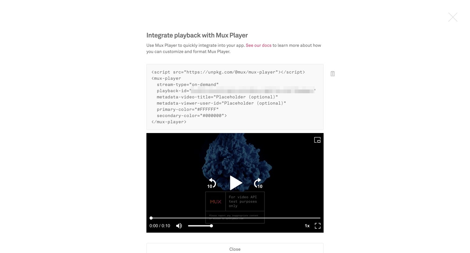 Mux - Video | Assets 00UugRwPyfvPV7G02HLT02B4dyIjM2wp318sXytm5pLXe8 Mu screen