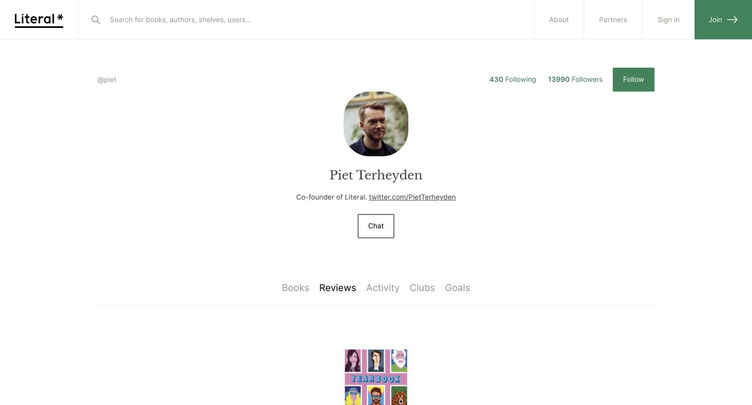 Literal - Piet Terheyden | piet  Literal screen