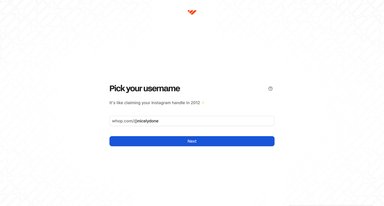 Whop - Home | Whop screen