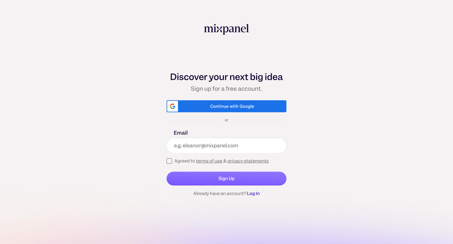 Sign up - Mixpanel: Product Analytics for Mobile, Web, & More from Mixpanel