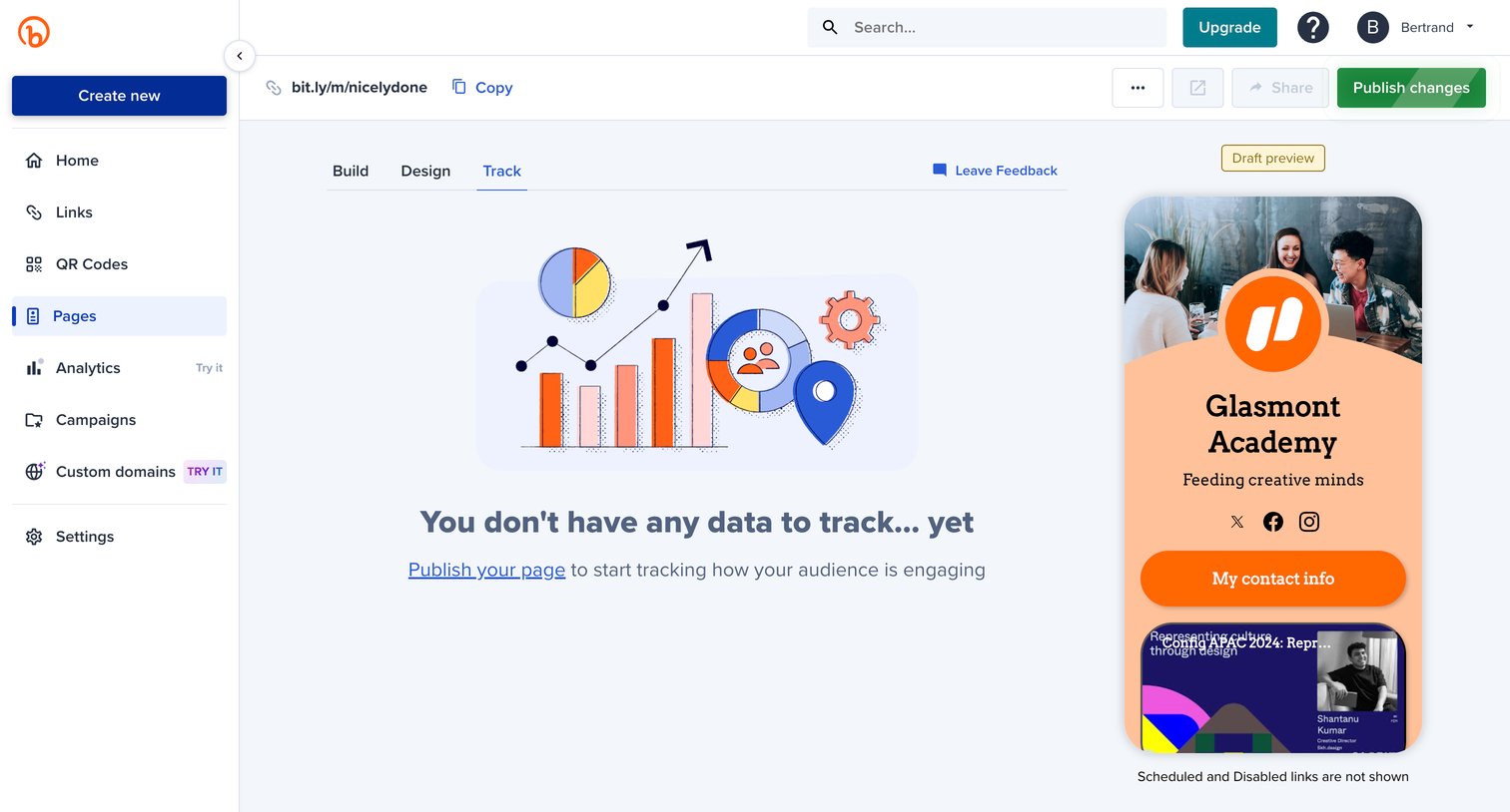 Bitly - Bitly | Bitly Page screen
