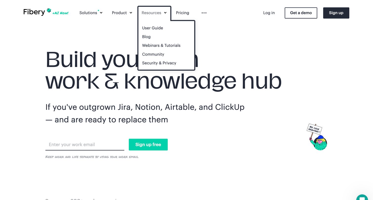 Fibery - Build your company workspace with no code — Fibery screen
