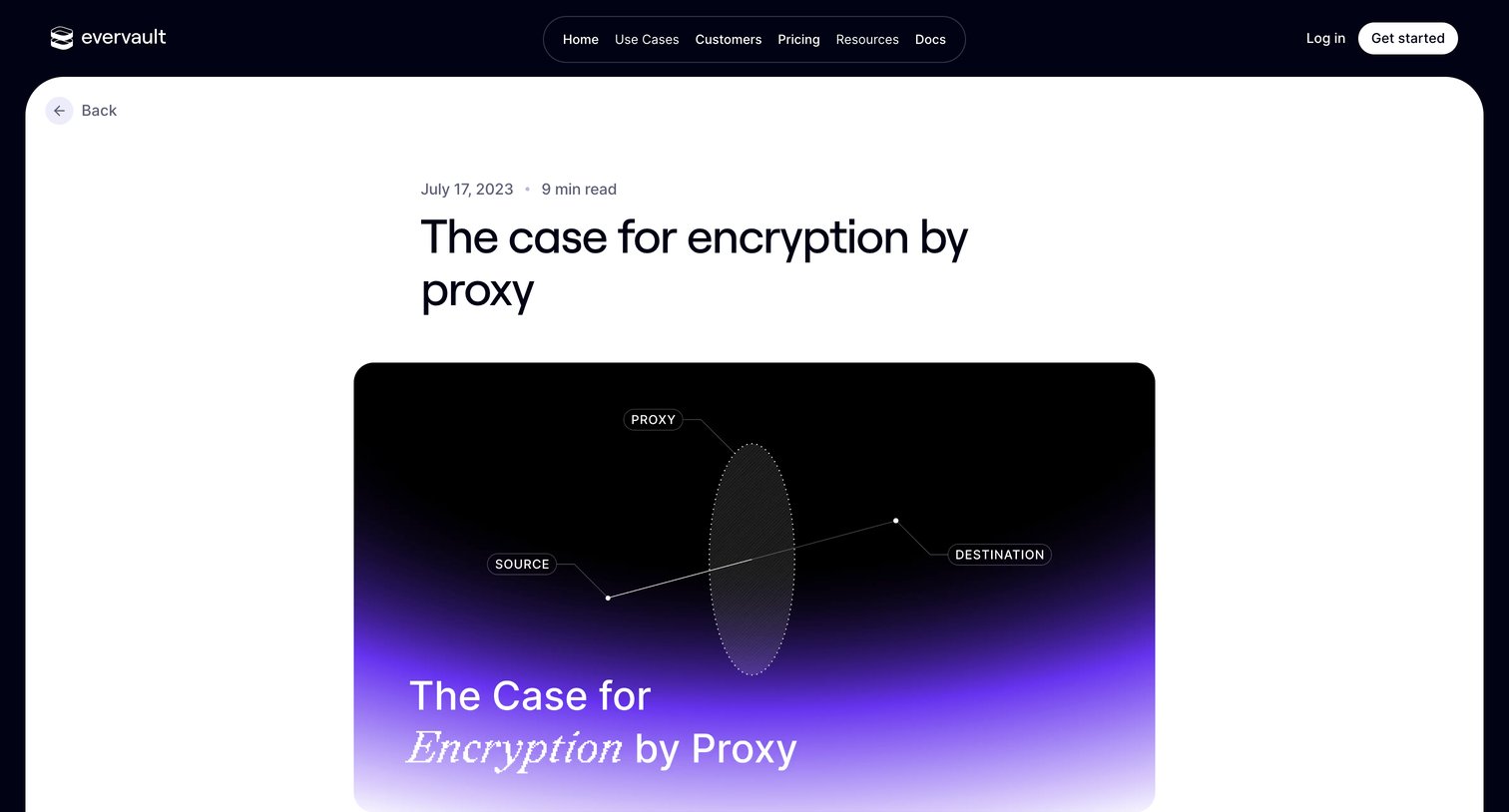 Evervault - The case for encryption by proxy — Blog — Evervault screen