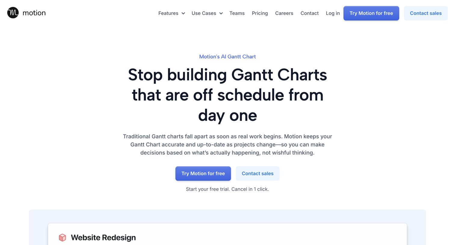 Motion - The Only AI Gantt Chart That Keeps Your Projects On Track screen
